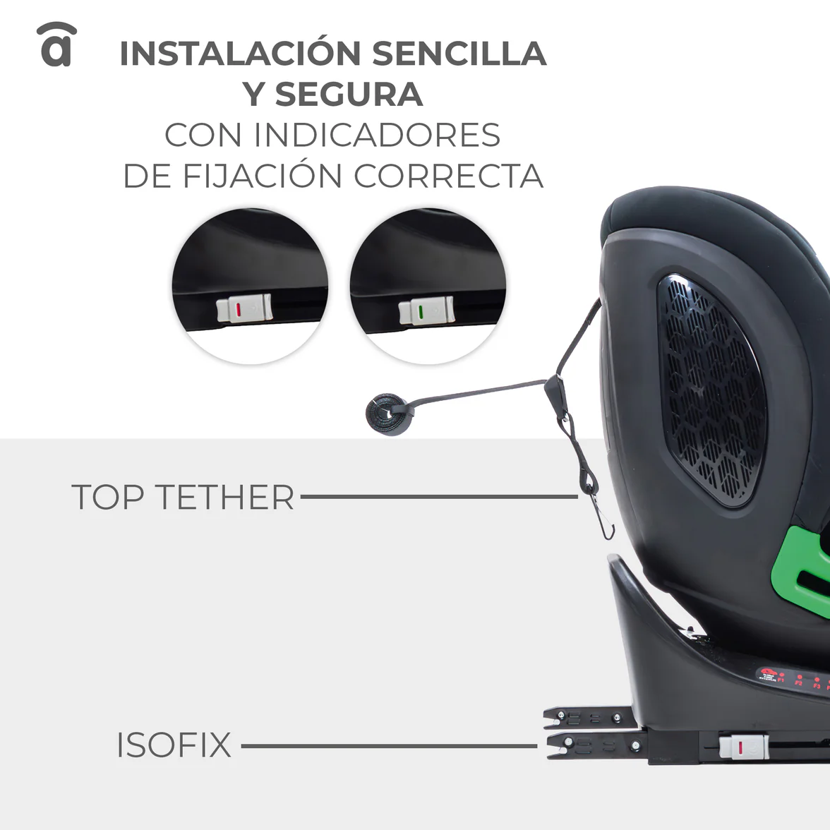 Silla de Auto I-Size Austen 3 Gris - Imagen 5