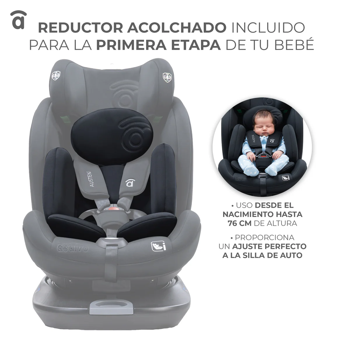 Silla de Auto I-Size Austen 3 Gris - Imagen 6