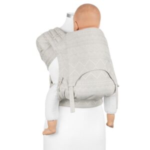 Mochila Portabebés FIDELLA FLYCLICK Color Gris Pálido