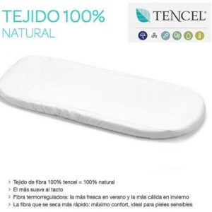 Sábana Bajera y Protector Impermeable Tencel de Capazo