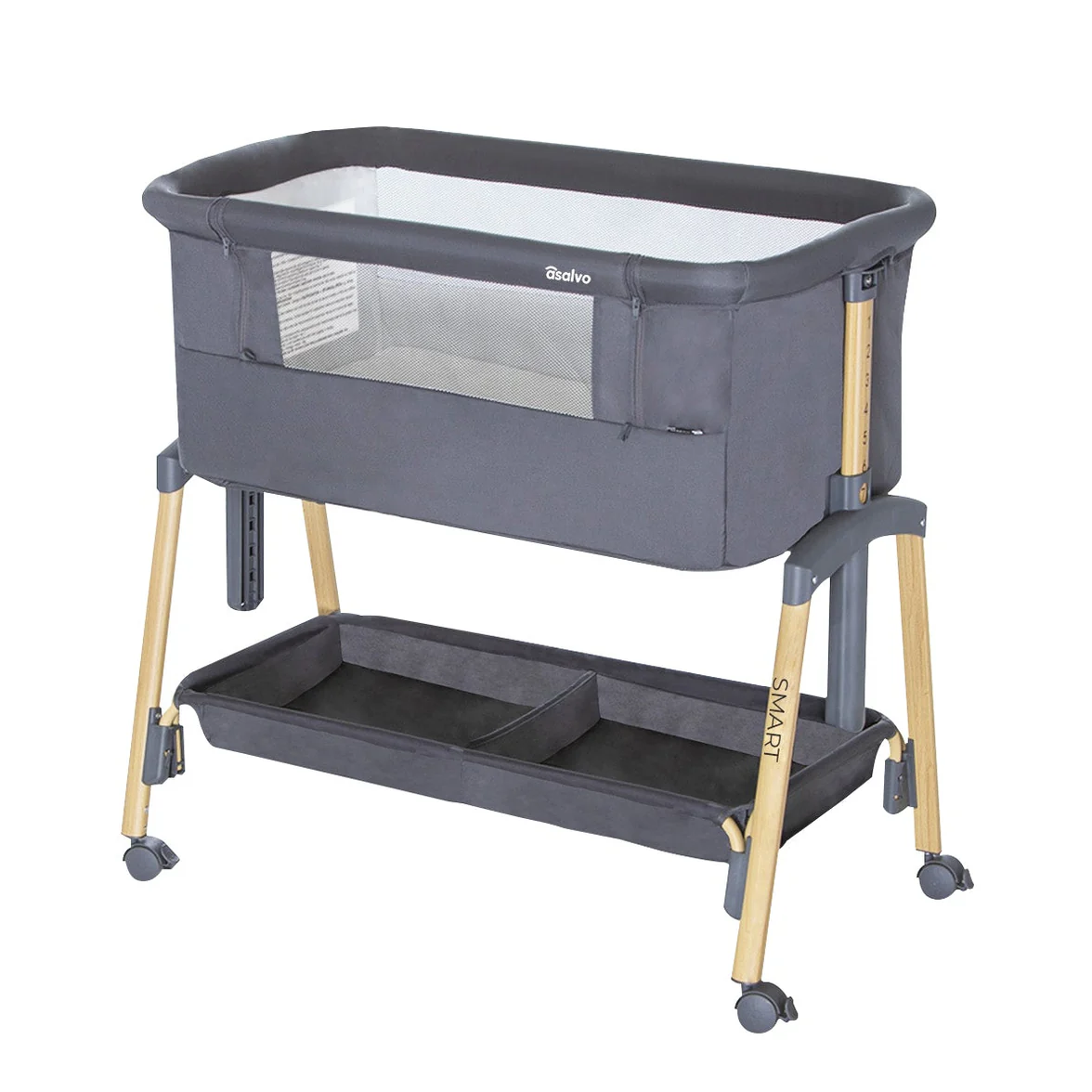 Minicuna de colecho Smart Asalvo Gris