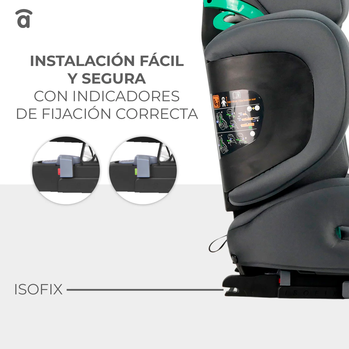 Silla de Auto I-Size Poe Fix Gris - Imagen 3
