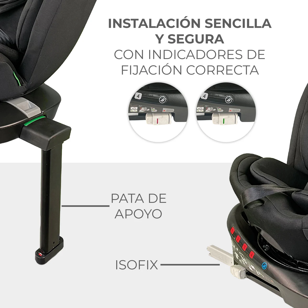 Silla de auto Tolkien negro - Imagen 3